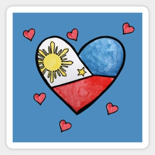 Filipino Love Heart Flag Magnet